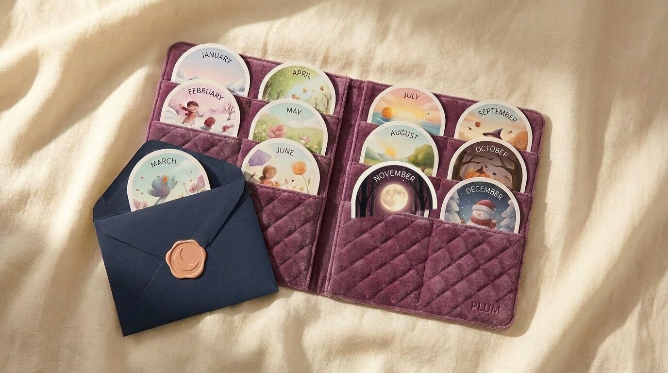 A new card in the mail every month